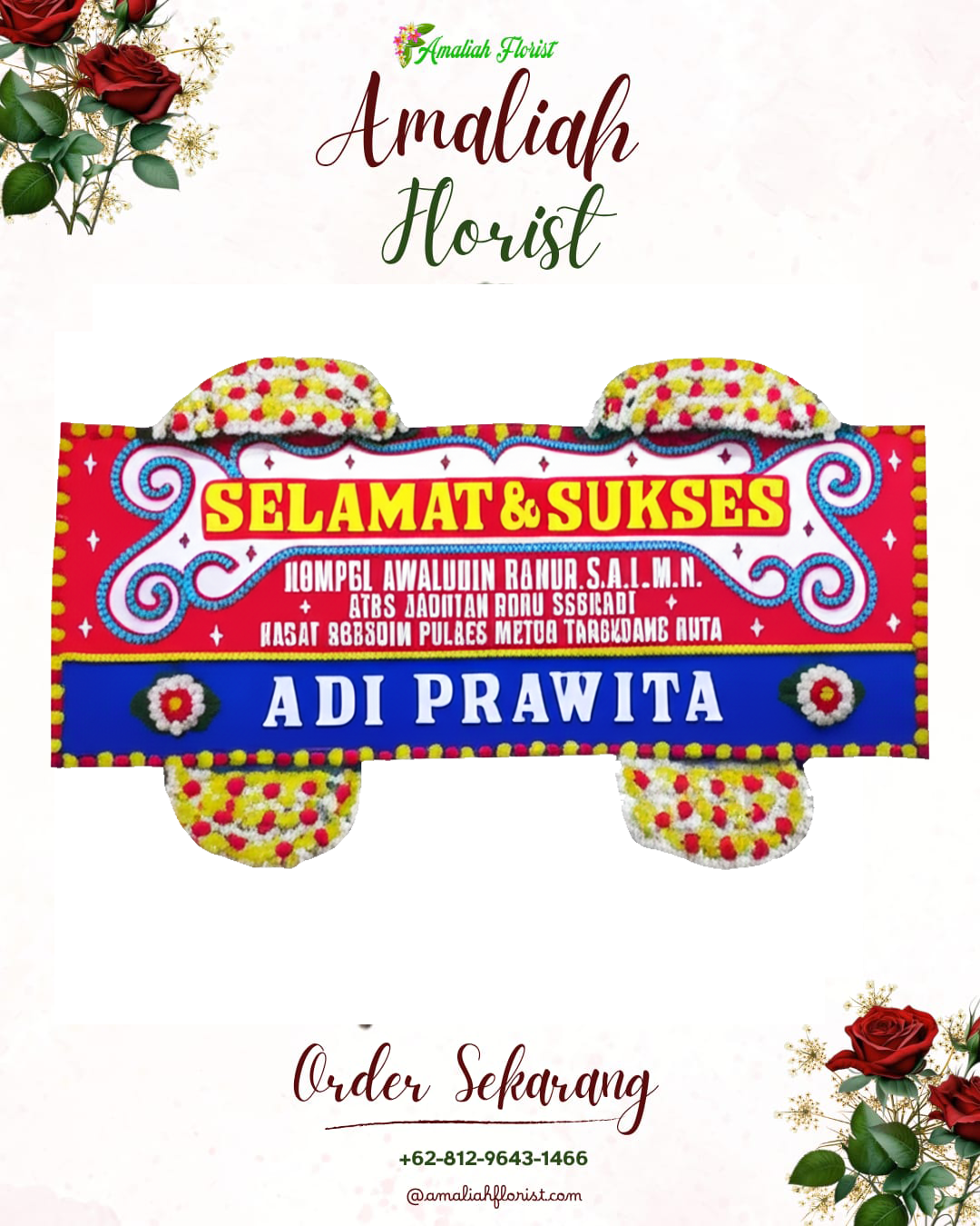 Papan Bunga Ucapan Selamat Paal Dua